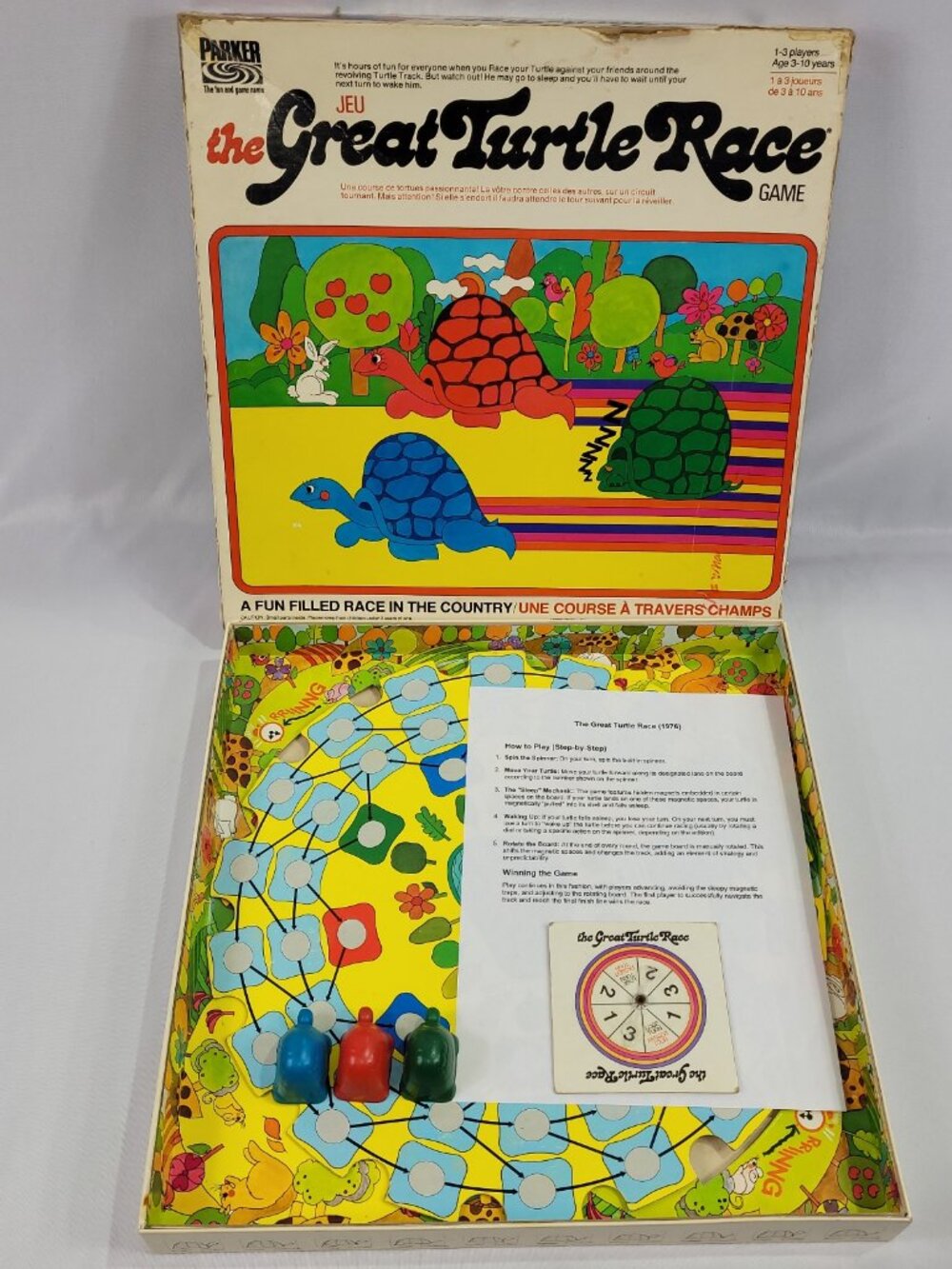 The Great Turtle Race 1976 Vintage Board Game by Parker Brothers